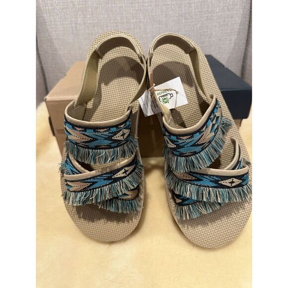 Teva Flatform Ceres Sandals in Double Diamond Teal Blue Size 7 ; 8 ; 9 new - Picture 15 of 15